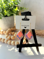 Stacked Diamond Colorful Dangles