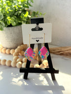 Stacked Diamond Colorful Dangles