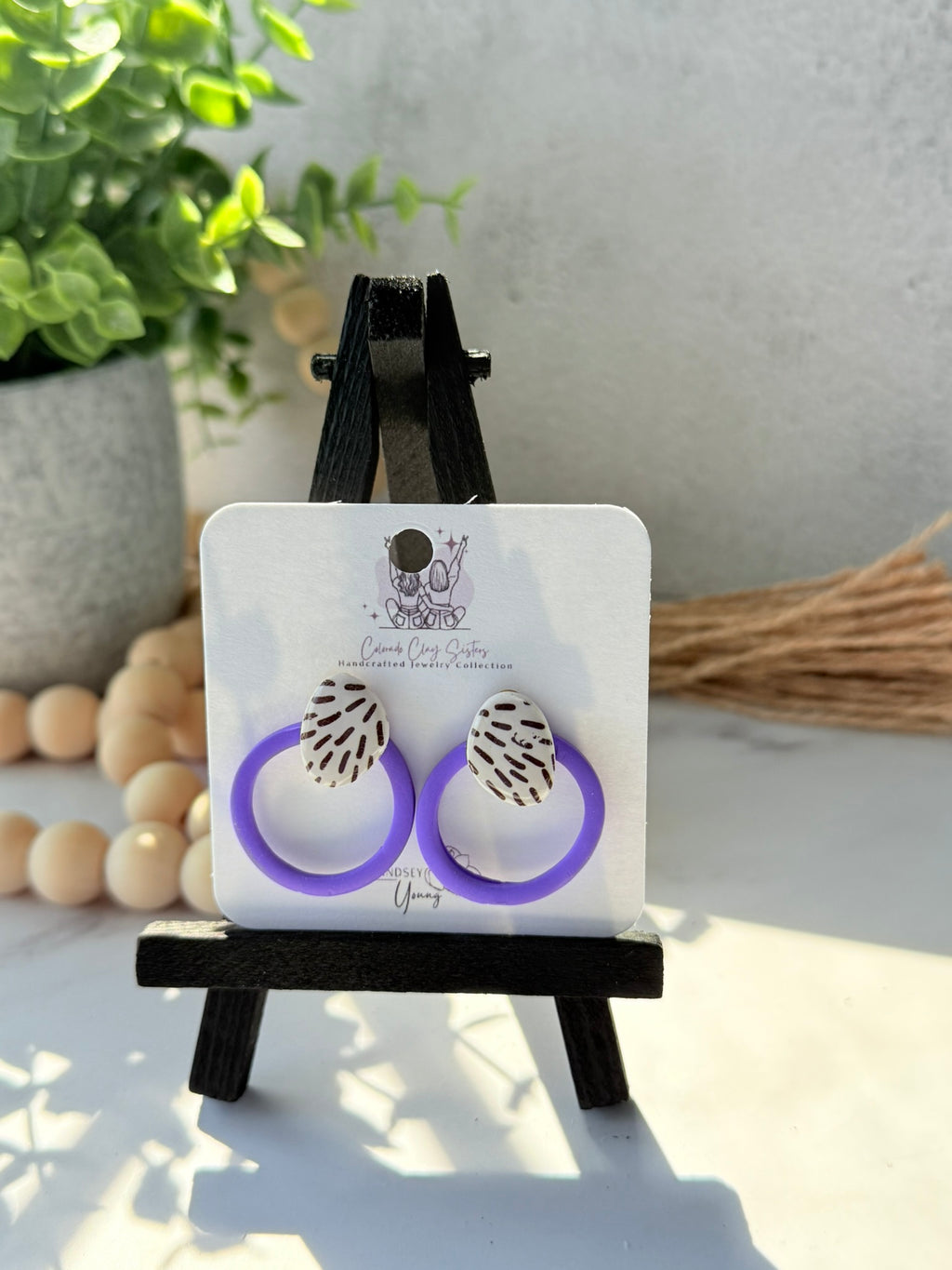 Color Hoops Studs