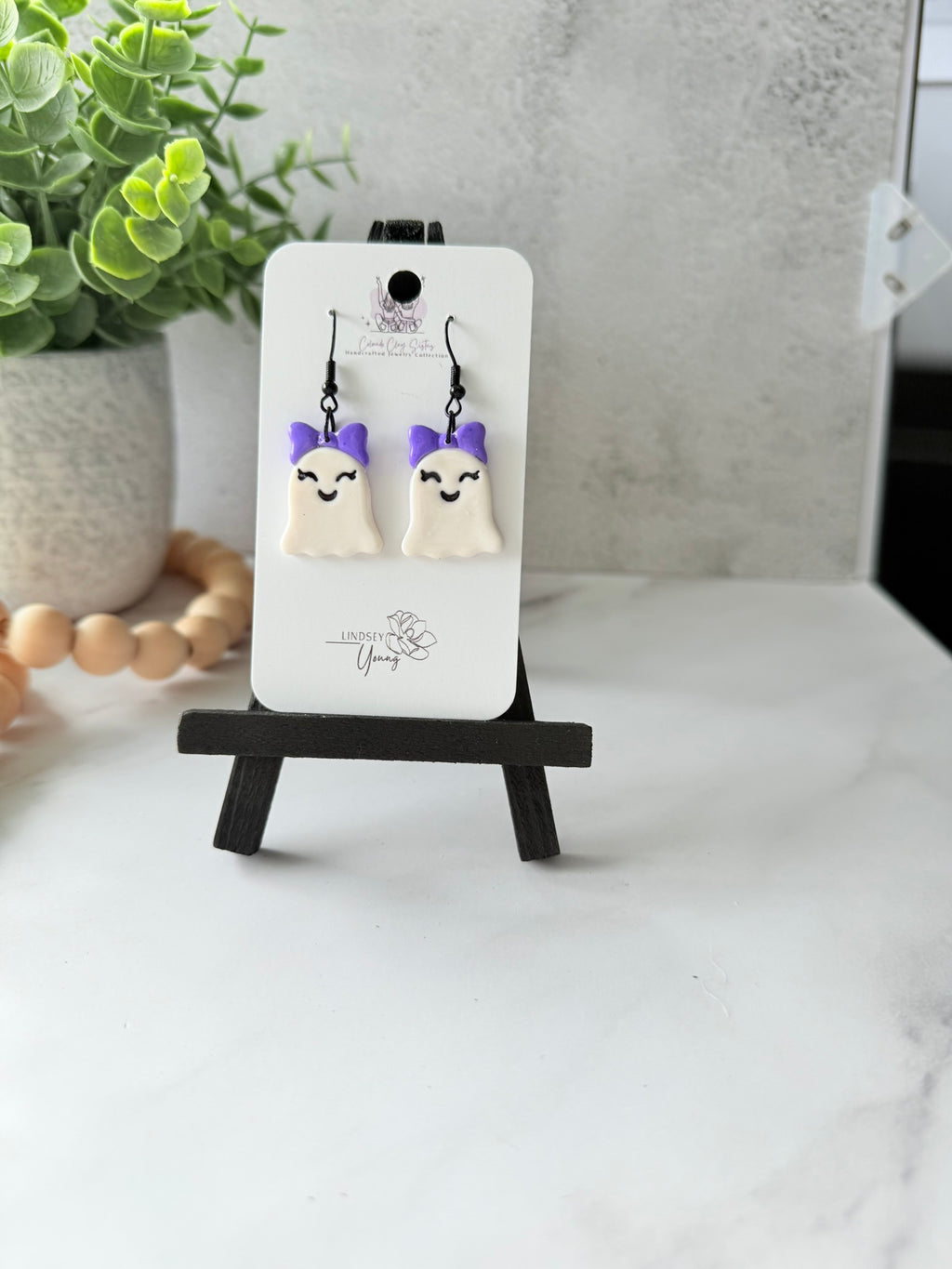 Happy Ghost Dangle Earrings