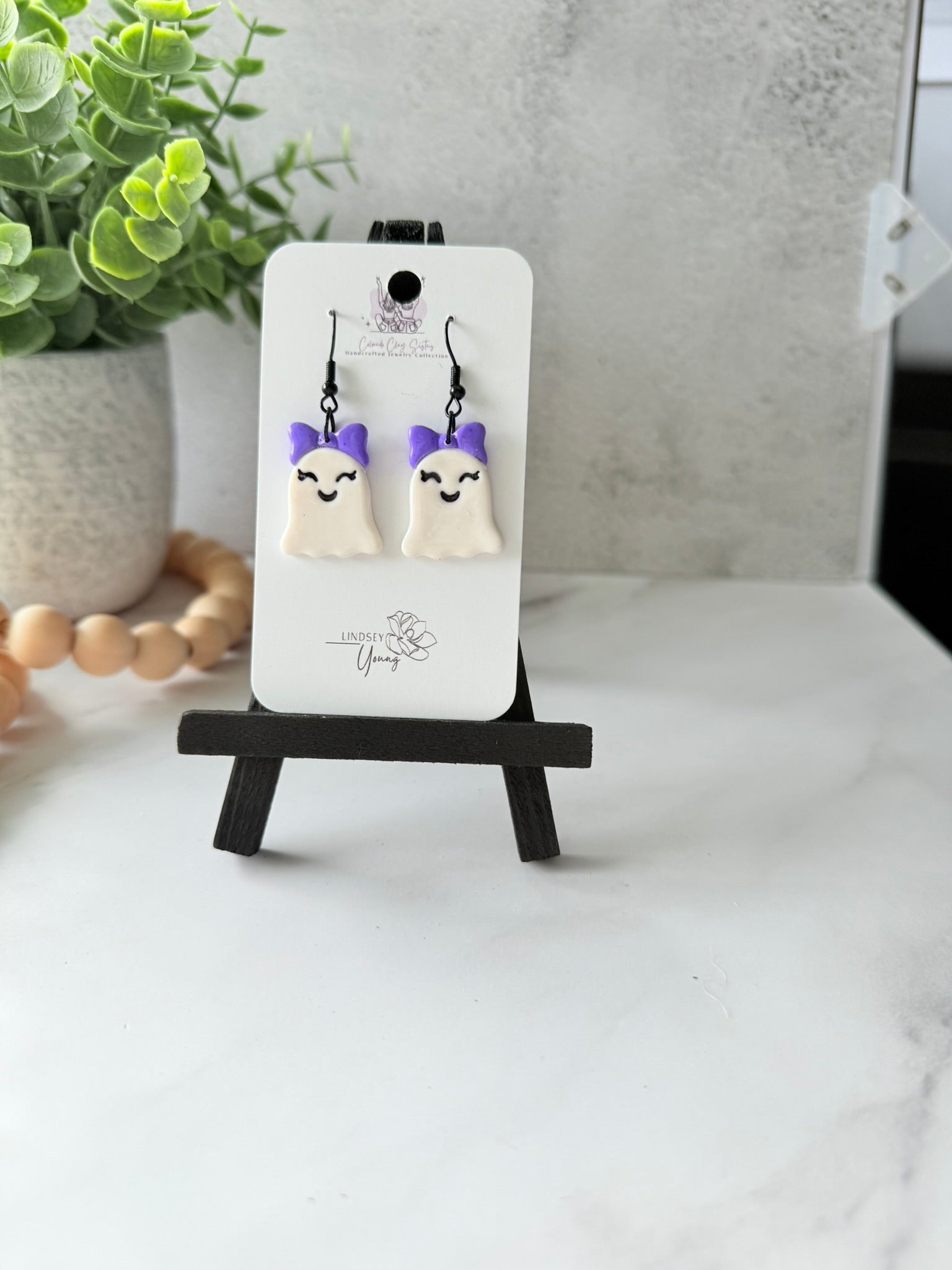 Happy Ghost Dangle Earrings