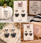 Handmade Halloween Polymer Clay Stud Earrings - Halloween Studs Collection