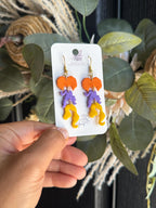Halloween Clay Earrings | Handmade Spooky Dangle Earrings | Colorful Halloween Jewelry | Ghost Earrings | Fall Statement Earrings