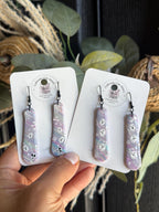 Pastel Ghost Halloween Earrings | Handmade Polymer Clay Spooky Earrings | Cute Halloween Dangle Earrings