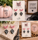 Handmade Halloween Polymer Clay Stud Earrings - Halloween Studs Collection