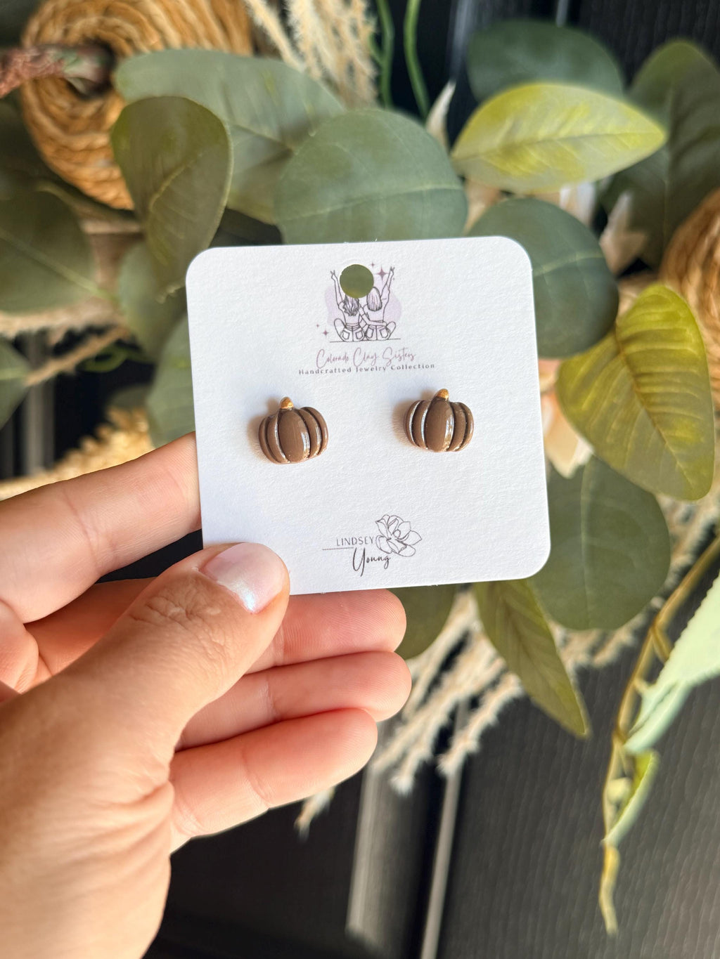Pumpkin Stud Earrings, Fall Polymer Clay Earrings, Mini Pumpkin Earrings, Autumn Jewelry, Thanksgiving Earrings, Teacher Gift, Fall Gift