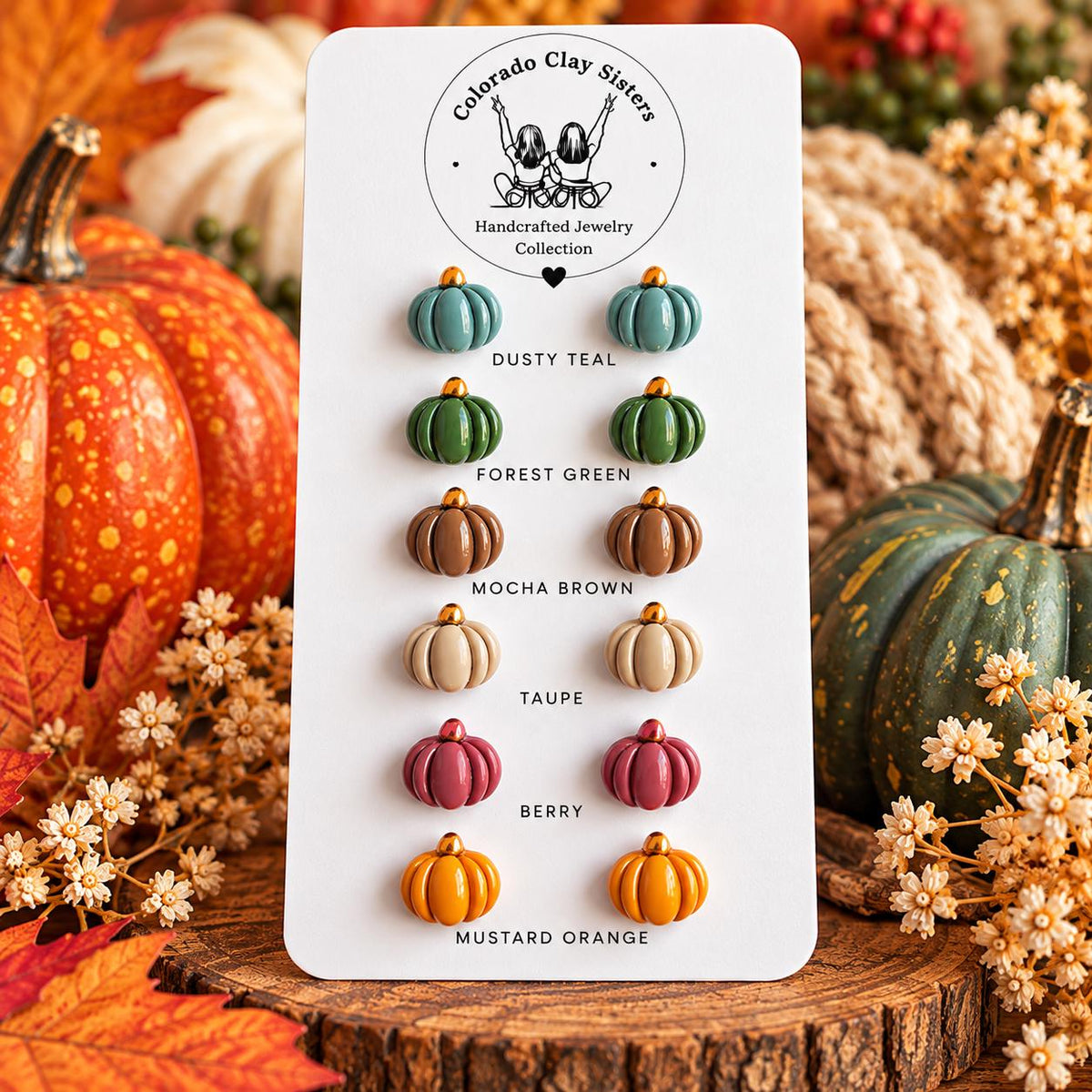 Pumpkin Stud Earrings, Fall Polymer Clay Earrings, Mini Pumpkin Earrings, Autumn Jewelry, Thanksgiving Earrings, Teacher Gift, Fall Gift