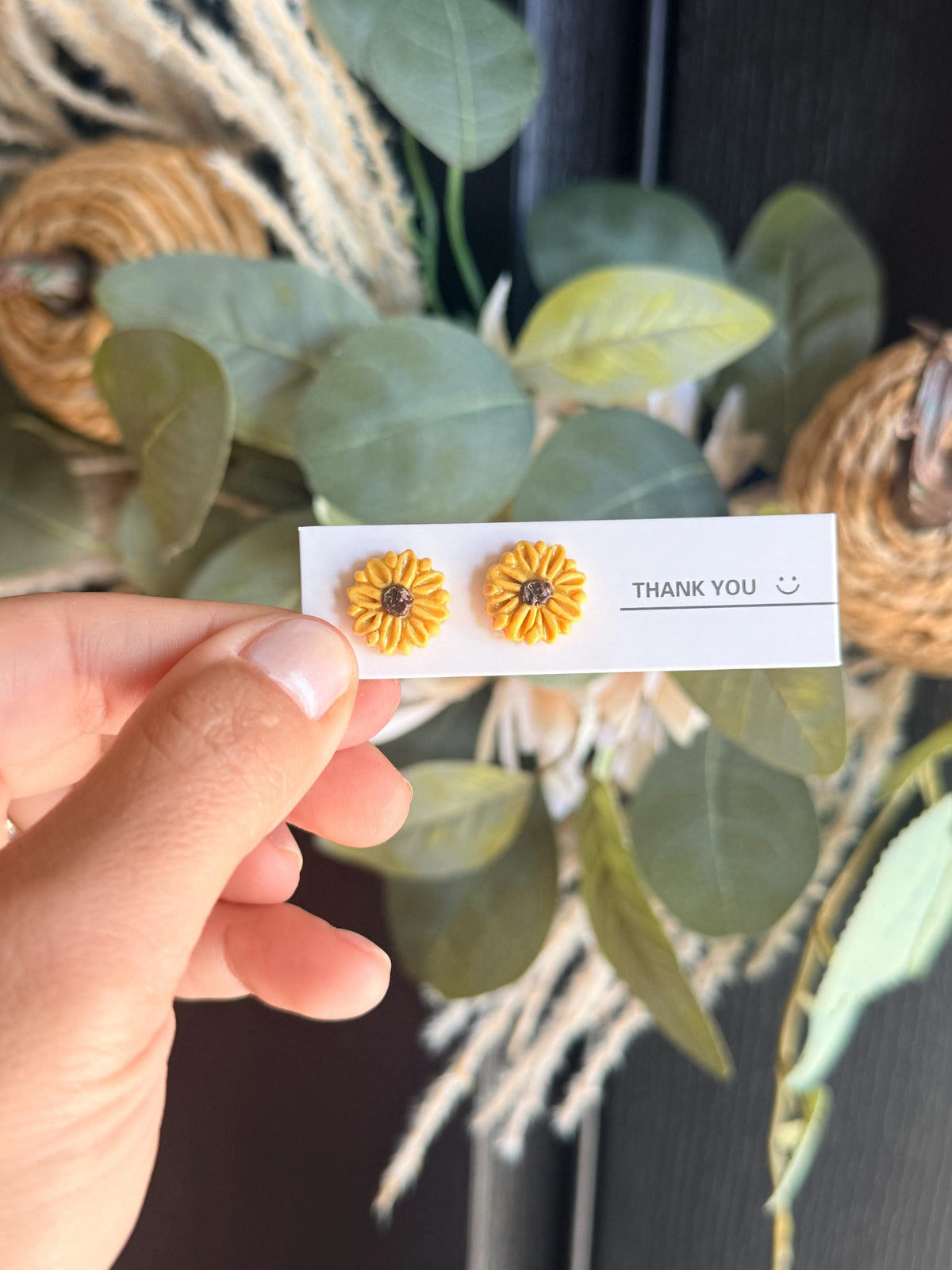 Fall Stud Earrings | Handmade Polymer Clay Earrings | Pumpkin Leaf Sunflower Acorn Earrings | Autumn Earrings | Thanksgiving Jewelry