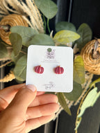 Pumpkin Stud Earrings, Fall Polymer Clay Earrings, Mini Pumpkin Earrings, Autumn Jewelry, Thanksgiving Earrings, Teacher Gift, Fall Gift