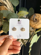 Pumpkin Stud Earrings, Fall Polymer Clay Earrings, Mini Pumpkin Earrings, Autumn Jewelry, Thanksgiving Earrings, Teacher Gift, Fall Gift