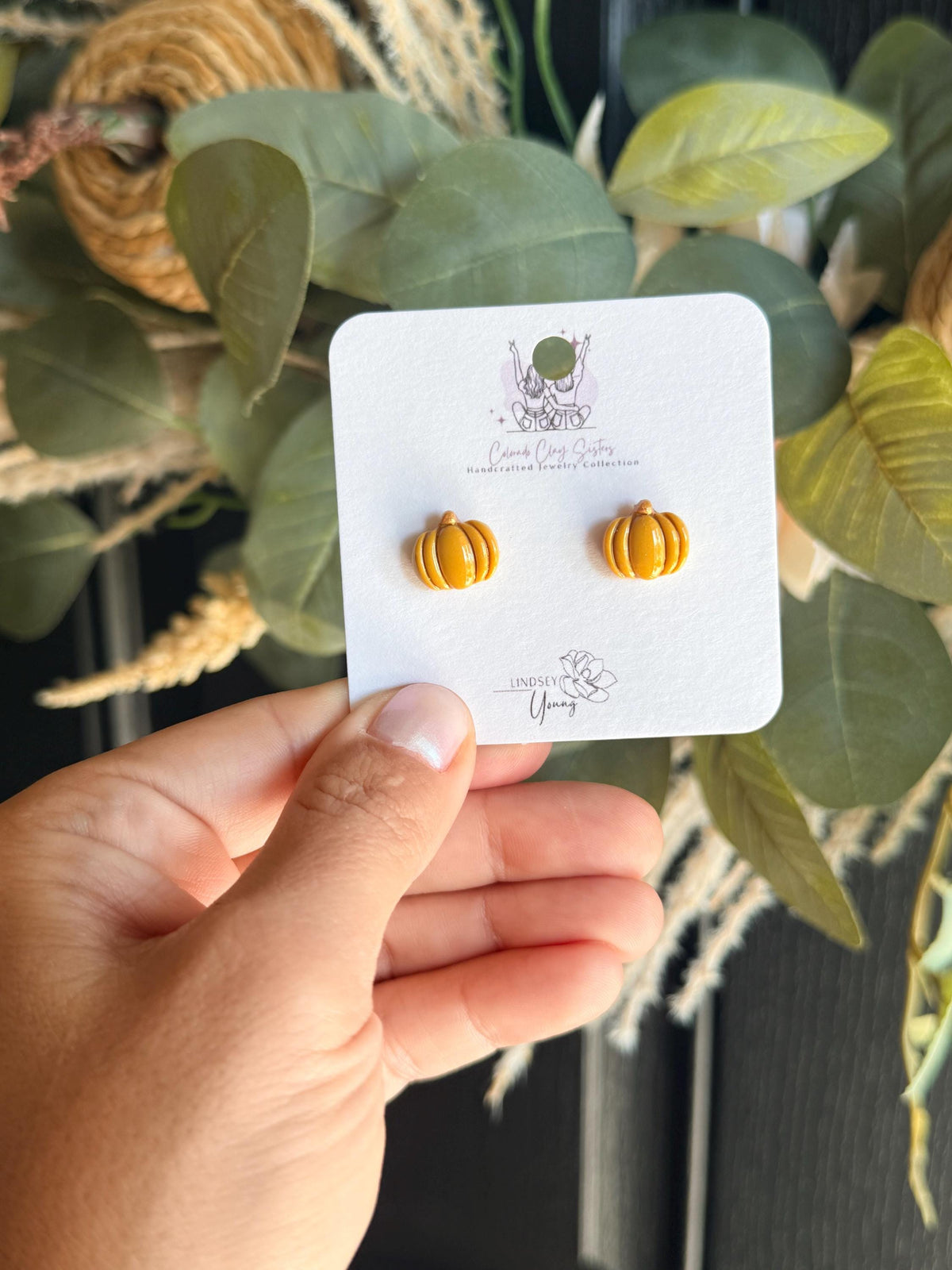 Pumpkin Stud Earrings, Fall Polymer Clay Earrings, Mini Pumpkin Earrings, Autumn Jewelry, Thanksgiving Earrings, Teacher Gift, Fall Gift