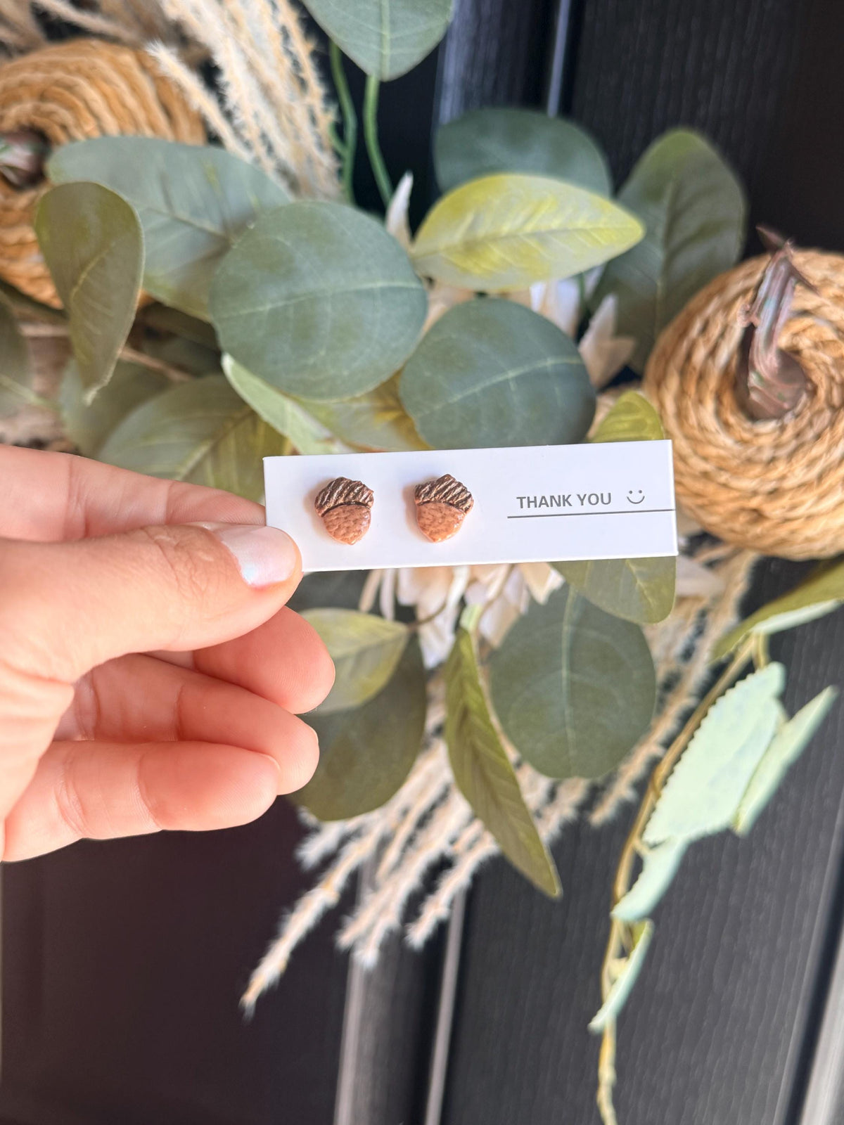 Fall Stud Earrings | Handmade Polymer Clay Earrings | Pumpkin Leaf Sunflower Acorn Earrings | Autumn Earrings | Thanksgiving Jewelry