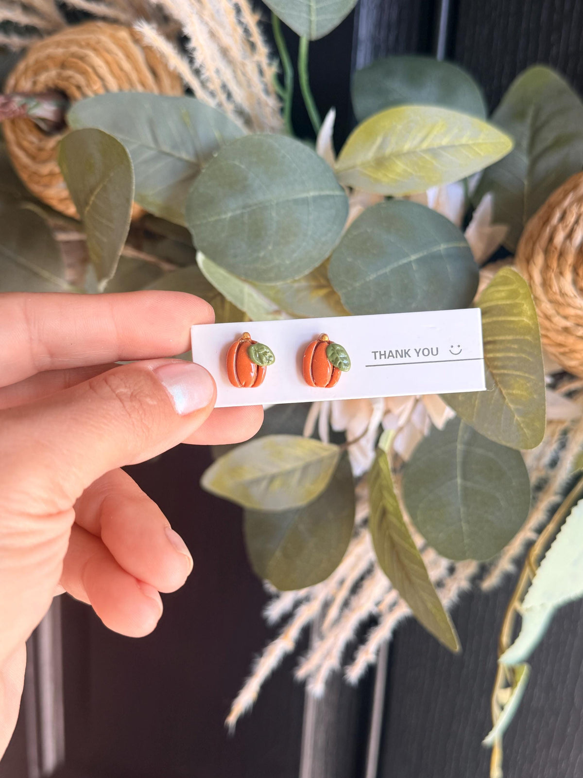 Fall Stud Earrings | Handmade Polymer Clay Earrings | Pumpkin Leaf Sunflower Acorn Earrings | Autumn Earrings | Thanksgiving Jewelry